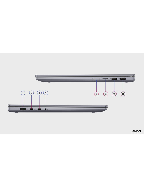 Lenovo IdeaPad 5 2-in-1 16AKP10 | Luna Grey | 16 " | IPS | Touchscreen | WUXGA | 1920 x 1200 pixels | Glossy | AMD Ryzen AI 7 | 