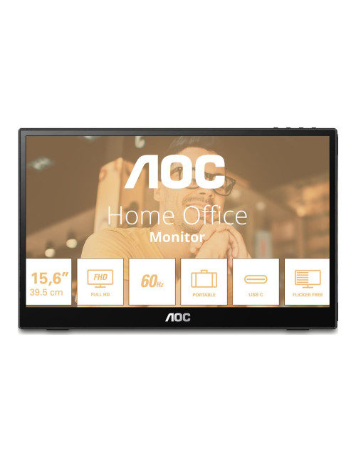 AOC 16T3EA | 16 " | IPS | FHD | 16:9 | 60 Hz | 4 ms | 1920 x 1080 pixels | 250 cd/m | Black