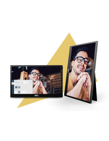 AOC 16T3EA | 16 " | IPS | FHD | 16:9 | 60 Hz | 4 ms | 1920 x 1080 pixels | 250 cd/m | Black