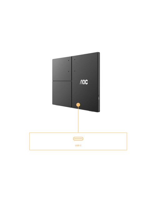 AOC 16T3EA | 16 " | IPS | FHD | 16:9 | 60 Hz | 4 ms | 1920 x 1080 pixels | 250 cd/m | Black