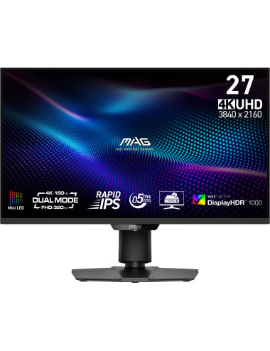 LCD Monitor|MSI|MAG 274UPDF E16M|27"|Gaming/Frameless/4K|Matte|Panel IPS|3840x2160|16:9|160Hz|0.5 ms|Colour Black|MAG274UPDFE16M