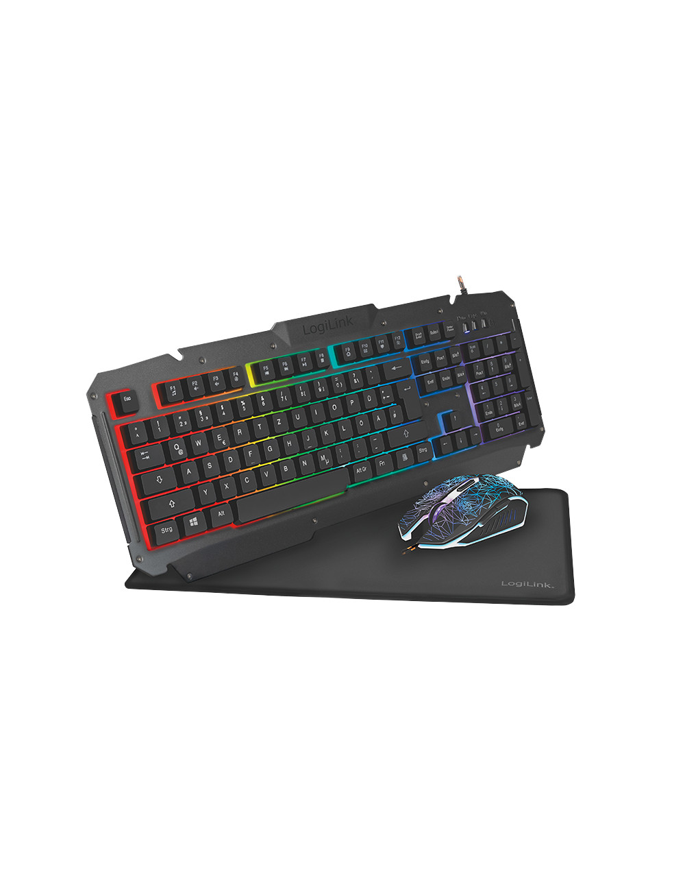 Logilink | Gaming-Set, keyboard, mouse and mouspad | ID0185 | Metal | Keyboard, Mouse and Pad Set | Wired | Mouse included | DE 