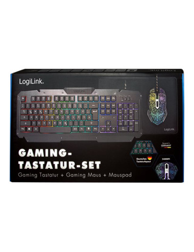 Logilink | Gaming-Set, keyboard, mouse and mouspad | ID0185 | Metal | Keyboard, Mouse and Pad Set | Wired | Mouse included | DE 