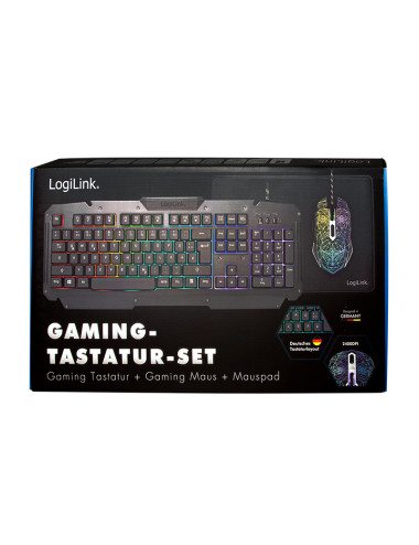 Logilink | Gaming-Set, keyboard, mouse and mouspad | ID0185 | Metal | Keyboard, Mouse and Pad Set | Wired | Mouse included | DE 