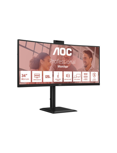 AOC CU34E4CW Curved 34" 3440x1440/21:9/350cd/m2/4ms HDMI, DisplayPort, USB, Audio out | AOC