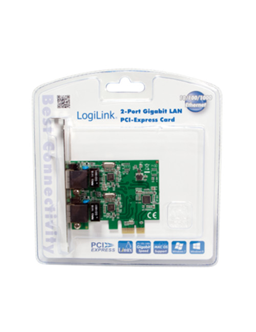 Logilink PC0075, 2-port Gigabit PCI Express network card | Logilink | 2 x Gigabit Lan (RJ 45) | PCIe