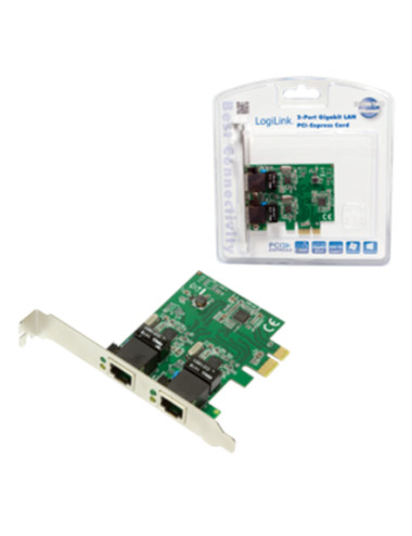 Logilink PC0075, 2-port Gigabit PCI Express network card | Logilink | 2 x Gigabit Lan (RJ 45) | PCIe