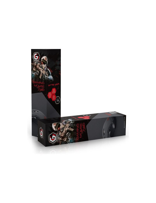 Gembird | MP-GAME-M | natural rubber foam + fabric | Gaming mouse pad, medium | Gaming mouse pad | 250x350x3 mm | Black