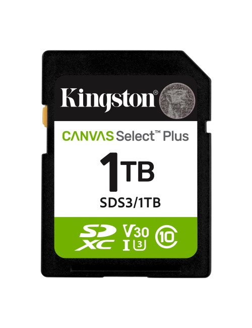 Kingston Canvas Select Plus | 1000 GB | SD | Flash memory class Class 10, UHS-I, U1/U3, Video Class 10/30