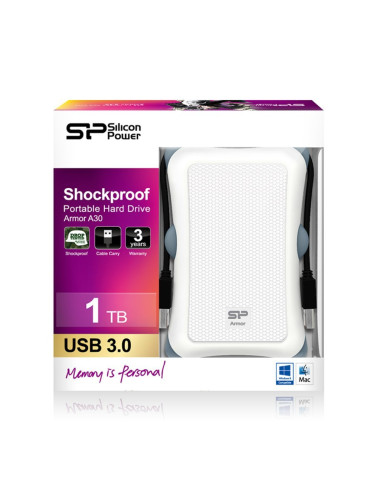 Armor A30 1TB | 1000 GB | 2.5 " | USB 3.1 | White