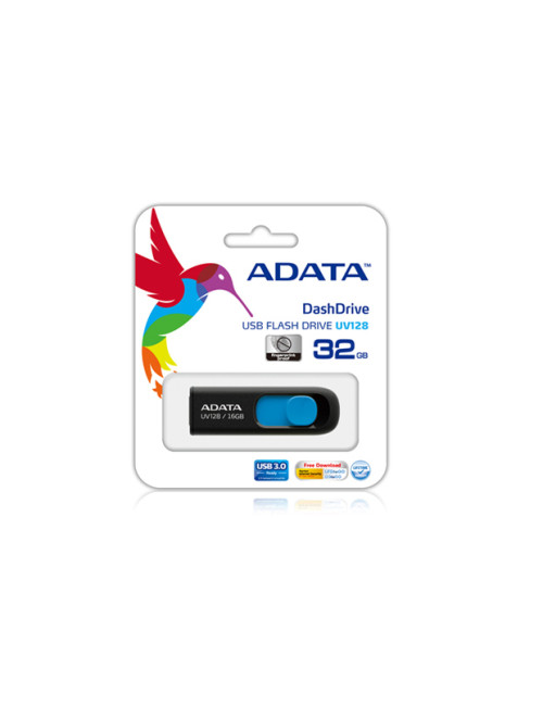ADATA | UV128 | 128 GB | USB 3.0 | Black/Blue