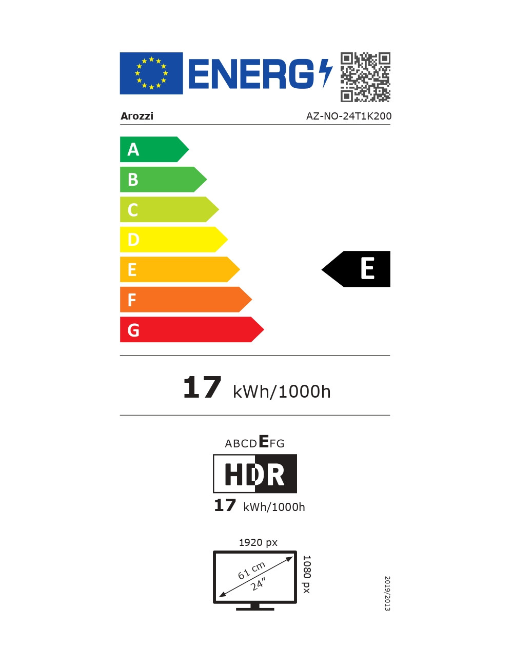 Arozzi | Nova | 24 " | IPS | FHD | 16:9 | 200 Hz | 1 ms | 1920 x 1080 pixels | 300 cd/m | HDMI ports quantity 1 | Black