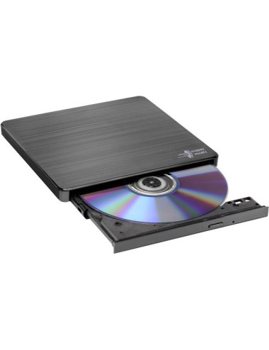 H.L Data Storage | Ultra Slim Portable DVD-Writer | GP60NB60 | Interface USB 2.0 | DVD R/RW | CD read speed 24 x | CD write spee