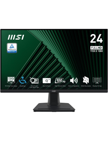 LCD Monitor|MSI|PRO MP245G|23.8"|Business|Panel IPS|1920x1080|16:9|100 Hz|1 ms|Speakers|PROMP245G