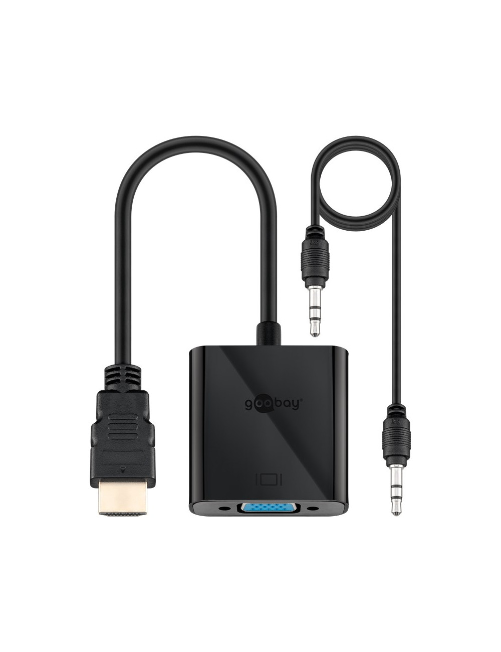 Goobay | HDMI/VGA adapter, nickel plated | 68793 | Black | HDMI male (type A) | VGA female (15-pin)