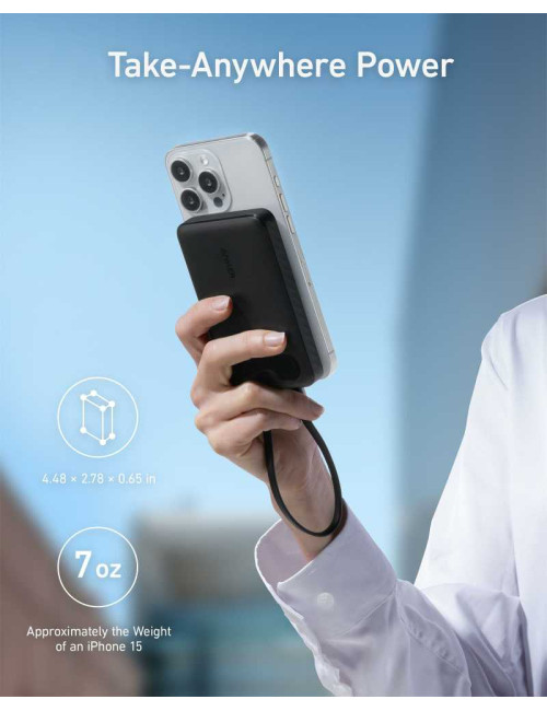 Anker Power Bank, 22.5 Wh, 10000 mAh | A1257G11 | Black