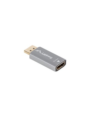 Lanberg HDMI(M)- Displayport(F) Adapter 4K on cable 20cm, Silver
