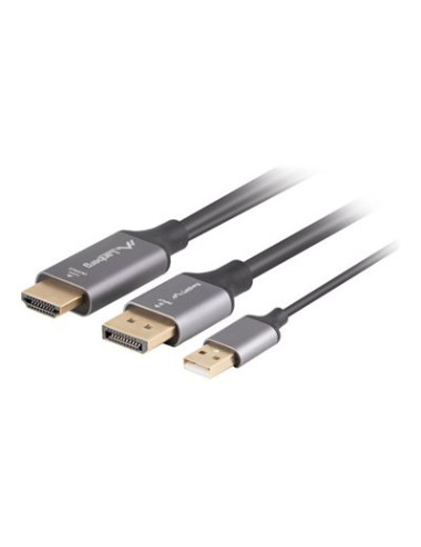 Lanberg HDMI(M)- Displayport(M) cable 1.8m 4K, Black