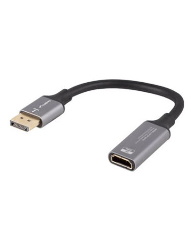 Lanberg Displayport (M)- HDMI(F) Adapter 8K on cable 20cm, Silver