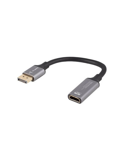 Lanberg Displayport (M)- HDMI(F) Adapter 8K on cable 20cm, Silver
