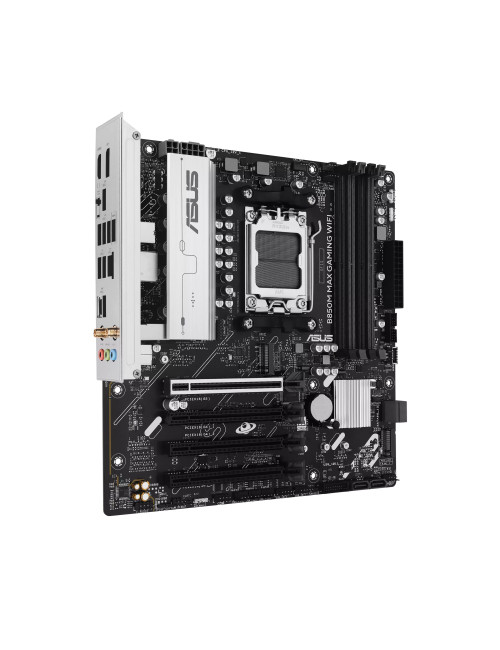 Asus B850M MAX GAMING WIFI | Processor family AMD | Processor socket AM5 | DDR5 | Supported hard disk drive interfaces SATA, M.2