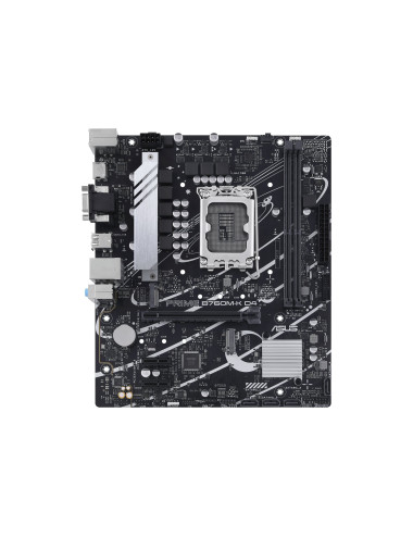 Asus PRIME B760M-K D4 Processor family Intel Processor socket LGA1700 DDR4 DIMM Memory slots 2 Supported hard disk drive interfa