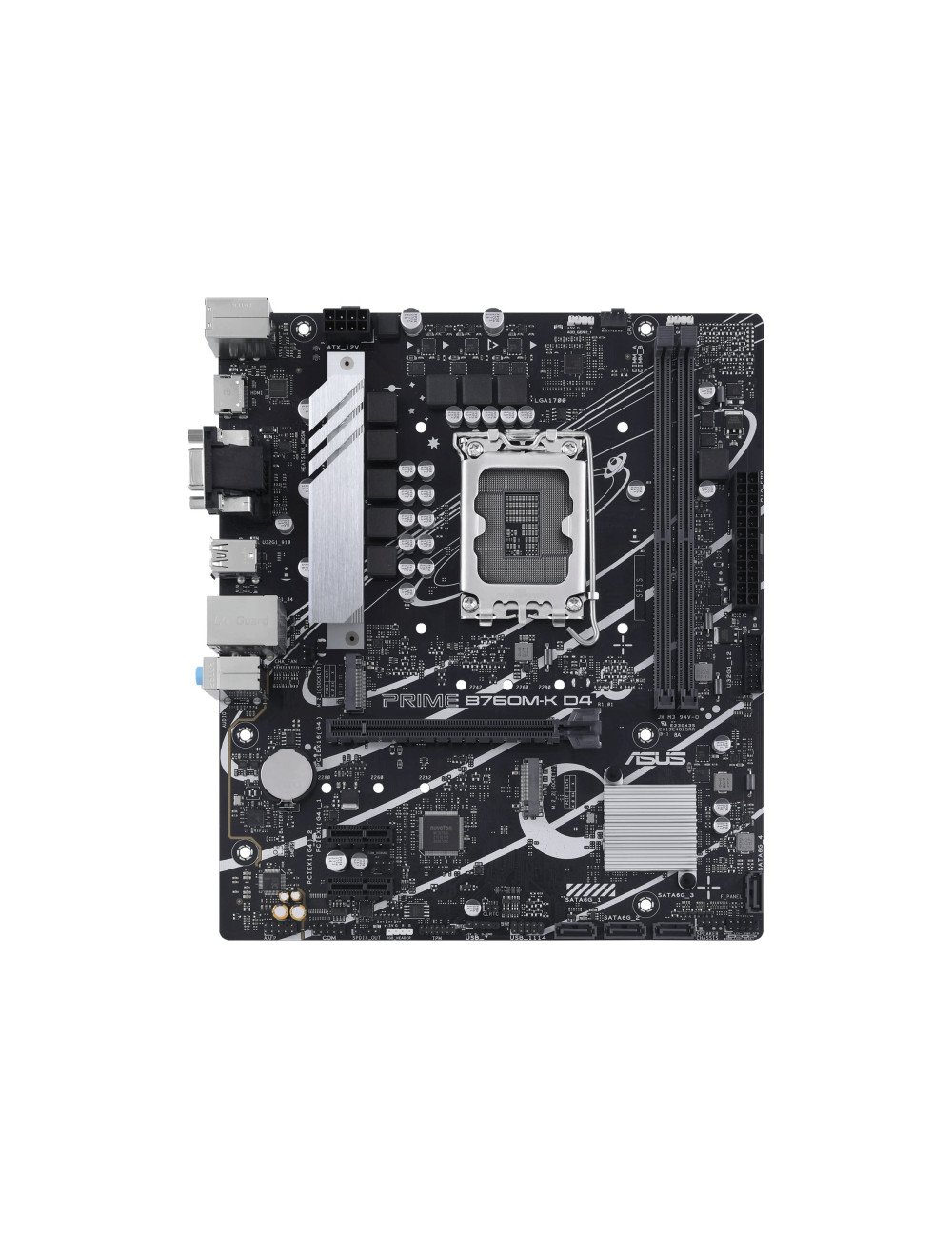 Asus PRIME B760M-K D4 Processor family Intel Processor socket LGA1700 DDR4 DIMM Memory slots 2 Supported hard disk drive interfa