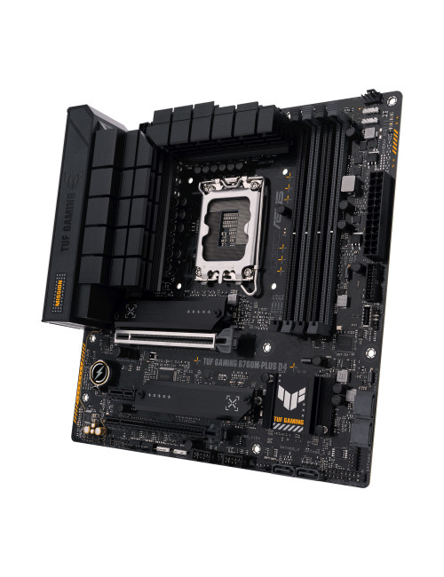 Asus | TUF GAMING B760M-PLUS D4 | Processor family Intel | Processor socket LGA1700 | DDR4 DIMM | Memory slots 4 | Supported har