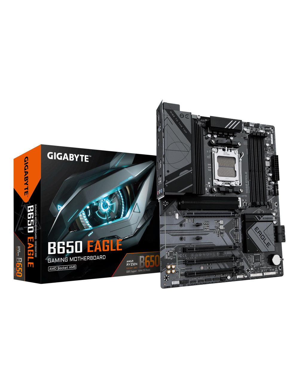 Mainboard|GIGABYTE|AMD B650|SAM5|ATX|Memory DDR5|Memory slots 4|B650EAGLE1.2