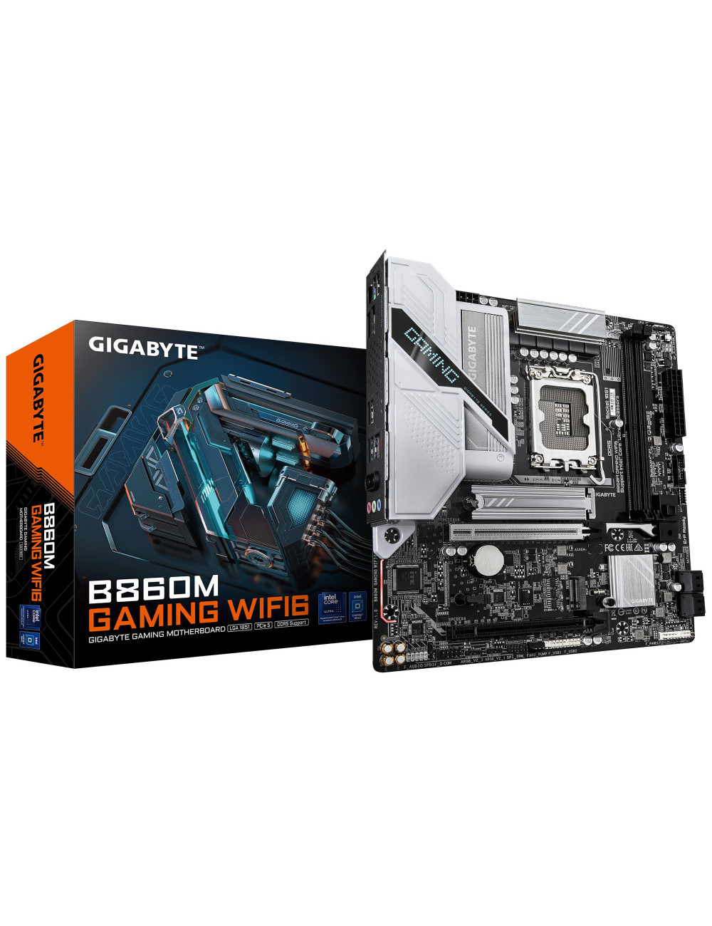 Mainboard|GIGABYTE|Intel B860 Express|LGA1851|Micro-ATX|Memory DDR5|Memory slots 2|B860MGAMINGWIFI6