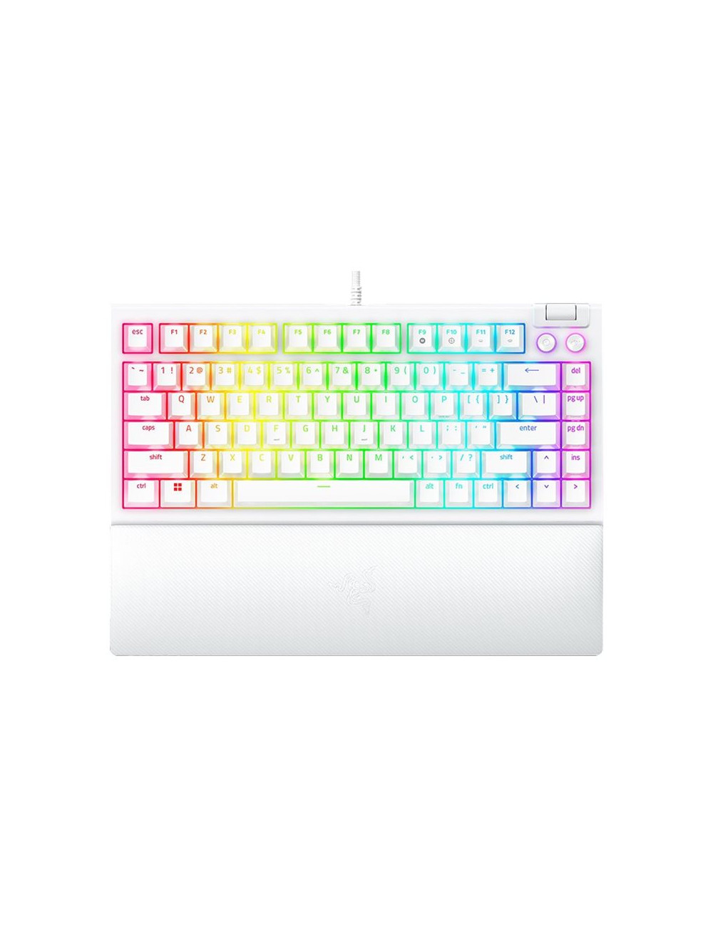 Razer | BlackWidow V4 75% | White | Gaming keyboard | Wired | US | Mechanical Switches