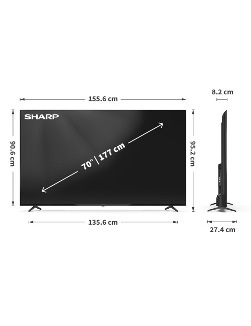 Sharp 70HP5265E | 70 | Smart TV | Google TV | UHD