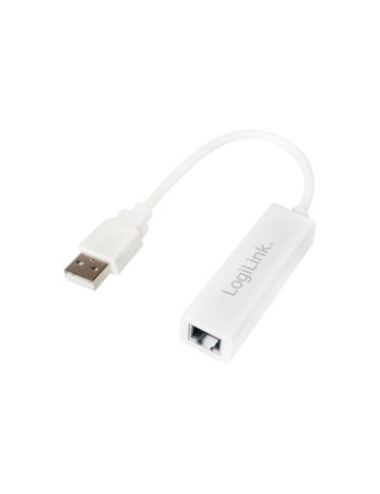 Logilink | Fast Ethernet USB 2.0 to RJ45 Adapter: | 0.115 m | White | USB-A to RJ45