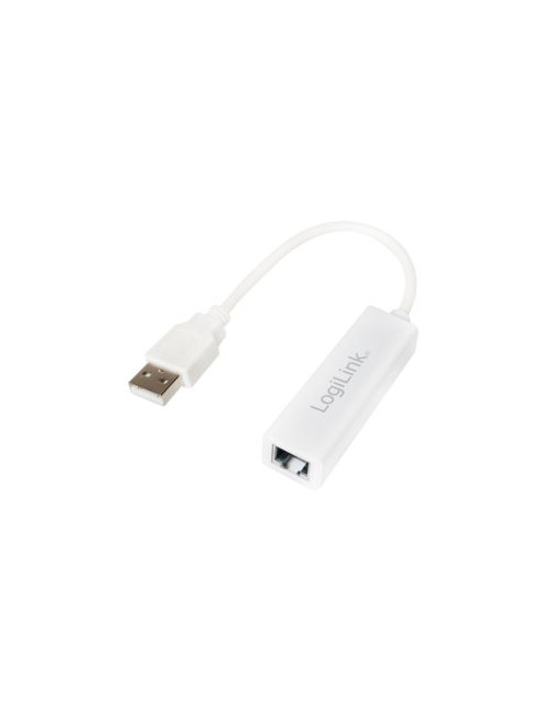 Logilink | Fast Ethernet USB 2.0 to RJ45 Adapter: | 0.115 m | White | USB-A to RJ45