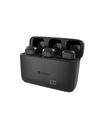 Natec | Microphone | Radium 251 | Built-in microphone | Wireless | Black
