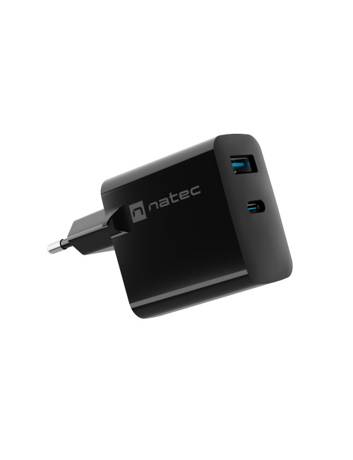 Natec Ribera USB Charger, 1x USB-A, 1x USB-C, 45 W | NUC-2143