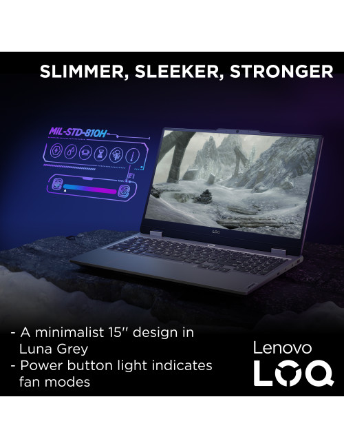 Lenovo LOQ 15IAX9 | Luna Grey | 15.6 " | IPS | FHD | 1920 x 1080 pixels | Intel Core i5 | i5-12450HX | 24 GB | SO-DIMM DDR5 | So
