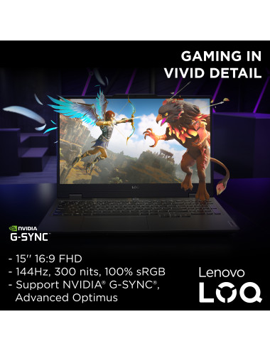 Lenovo LOQ 15IAX9 | Luna Grey | 15.6 " | IPS | FHD | 1920 x 1080 pixels | Intel Core i5 | i5-12450HX | 24 GB | SO-DIMM DDR5 | So