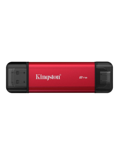 Kingston Dual Portable Solid-State Drive, USB Type-A and Type-C | 2000 GB | Solid-state drive interface USB 3.2 Gen 2 | Read spe