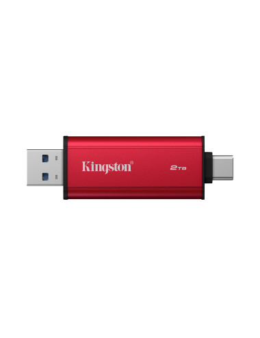 Kingston Dual Portable Solid-State Drive, USB Type-A and Type-C | 2000 GB | Solid-state drive interface USB 3.2 Gen 2 | Read spe