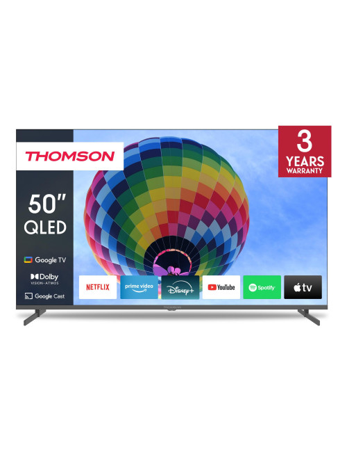 TV Set|THOMSON|50"|4K/Smart|QLED|3840x2160|Wireless LAN|Bluetooth|Google TV|Black|50QG4S14