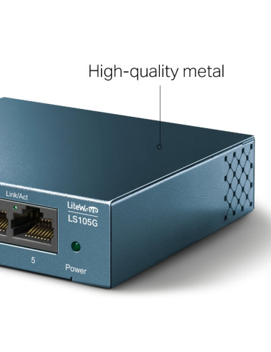 TP-LINK | Desktop Network Switch | LS105G | Unmanaged | Desktop | Power supply type External