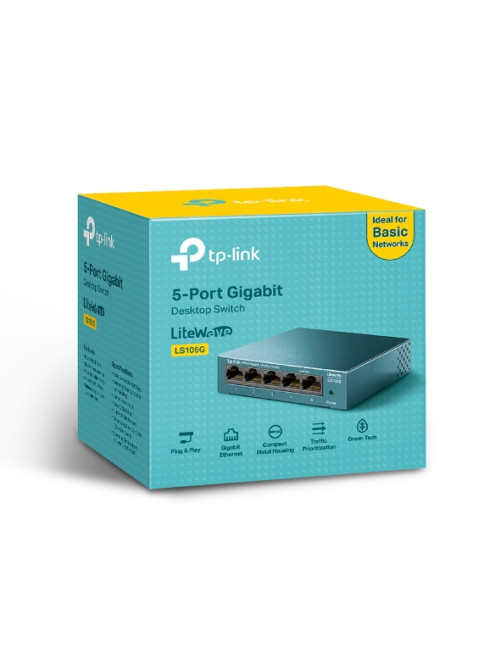 TP-LINK | Desktop Network Switch | LS105G | Unmanaged | Desktop | Power supply type External