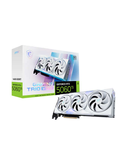 MSI GeForce RTX 5060 Ti 16G GAMING TRIO OC WHITE | NVIDIA | 16 GB | GeForce RTX 5060 Ti | GDDR7 | HDMI ports quantity 1 | PCI Ex