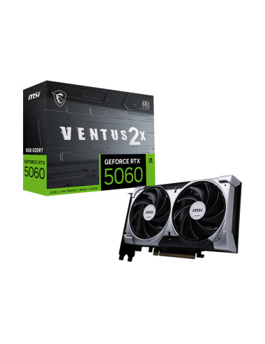 MSI GeForce RTX 5060 8G VENTUS 2X OC | NVIDIA | 8 GB | GeForce RTX 5060 | GDDR7 | HDMI ports quantity 1 | PCI Express Gen 5 x16