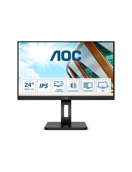 AOC | Q24P2Q | 23.8 " | IPS | QHD | 16:9 | 75 Hz | 4 ms | 2560 x 1440 | 250 cd/m | Headphone out (3.5mm) | HDMI ports quantity 1