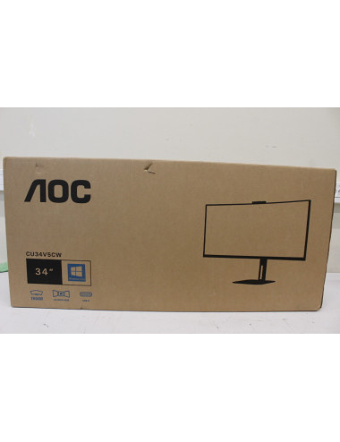 SALE OUT. | AOC | CU34V5CW/BK | 34 " | VA | 21:9 | 100 Hz | 4 ms | 3440 x 1440 pixels | HDMI ports quantity 1 | Warranty 33 mont