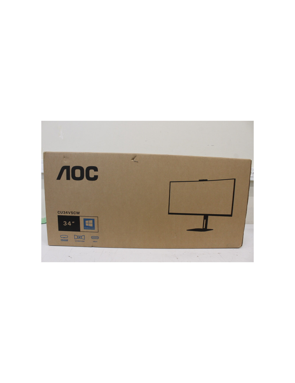 SALE OUT. | AOC | CU34V5CW/BK | 34 " | VA | 21:9 | 100 Hz | 4 ms | 3440 x 1440 pixels | HDMI ports quantity 1 | Warranty 33 mont