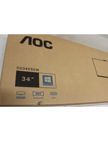 SALE OUT. | AOC | CU34V5CW/BK | 34 " | VA | 21:9 | 100 Hz | 4 ms | 3440 x 1440 pixels | HDMI ports quantity 1 | Warranty 33 mont