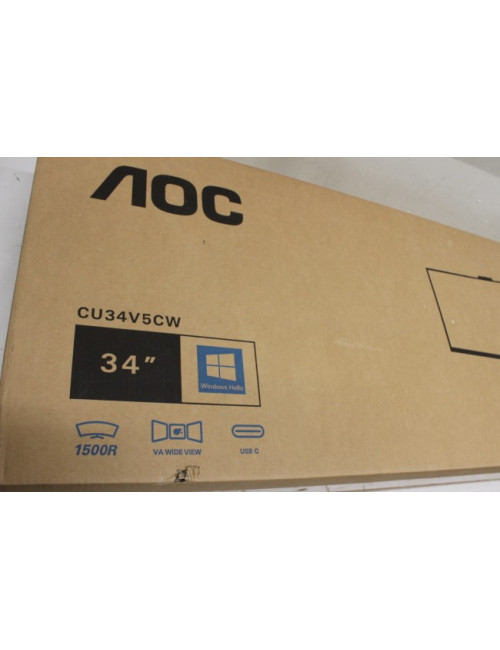 SALE OUT. | AOC | CU34V5CW/BK | 34 " | VA | 21:9 | 100 Hz | 4 ms | 3440 x 1440 pixels | HDMI ports quantity 1 | Warranty 33 mont